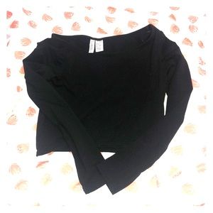 H&M Black Longsleeve Croptop